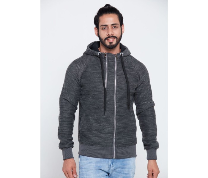 Age Stegol OU10079 Mens Multi Zipper Jacket with Hoodie Grey - Zoom Image 2