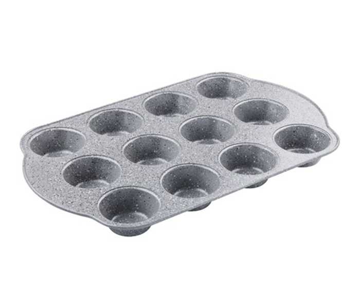 Lamart LT3042 Stone Muffin 12 Cup Baking Molds, Grey - Zoom Image