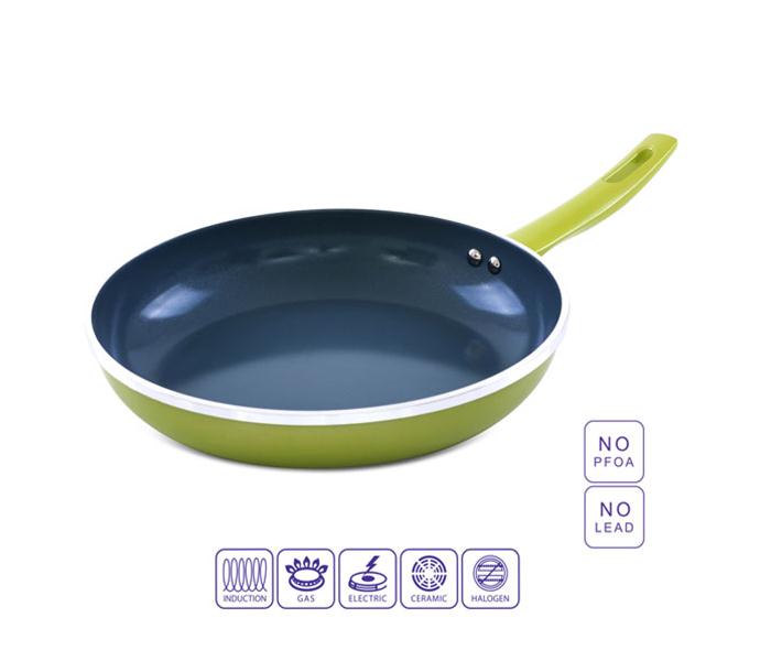 Royalford RF7364 22 cm Non-Stick Ceramic Fry Pan - Green - Zoom Image