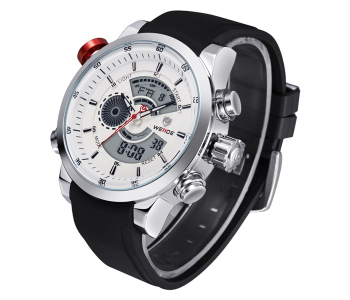 Weide WH 3401PU Mens Analog and Digital Watch Black and White - Zoom Image 1