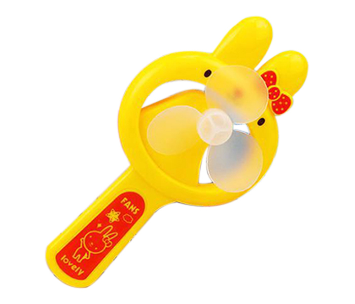 Zen Mini Cute Summer Hot Rabbit Hand Pressure Fan - Yellow - Zoom Image