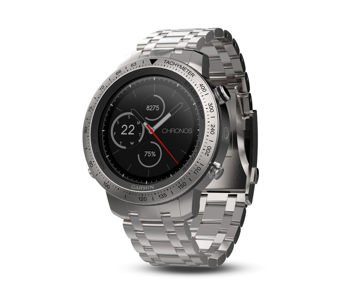 Garmin Fenix Chronos Hybrid Smartwatch With Titanium Strap - Silver - Zoom Image 4