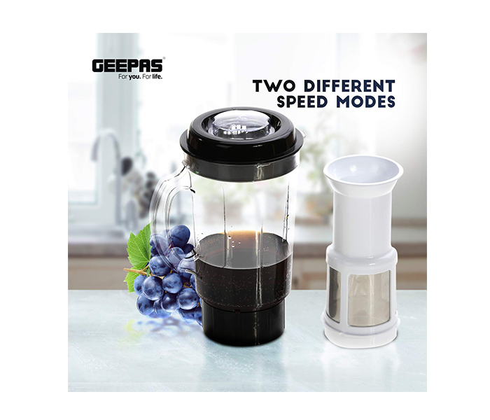 Geepas GSB44018UK 4-in-1 Stainless Steel Blender & Juice Extractor - Black - Zoom Image 2