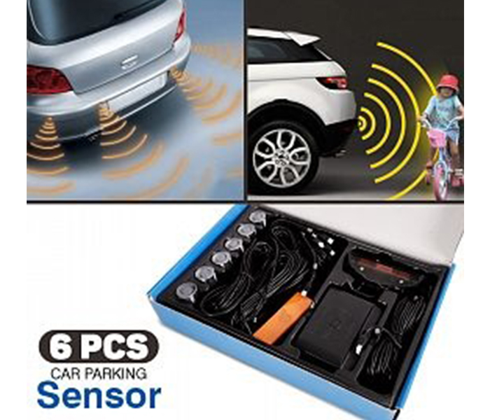 6 pieces Design Car Parking Sensor System with Self-Inspection Function & Sound Reminder, Gray - Zoom Image 3