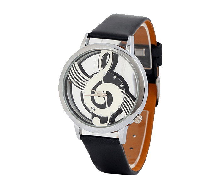 Luxury Retro Double Sided Hollow Music Note Notation Watch - Black - Zoom Image 3