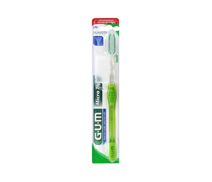 Gum N13345411A Micro Tip 470 Toothbrush - Green & White - Zoom Image