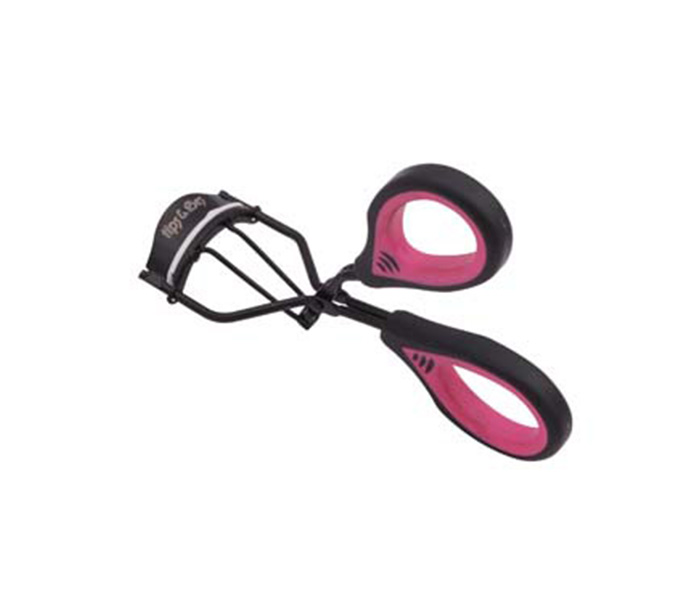 Tips & Toes TT-035 Stainless Steel Eyelash Curler with Grippy Handle, Black & Pink - Zoom Image 6