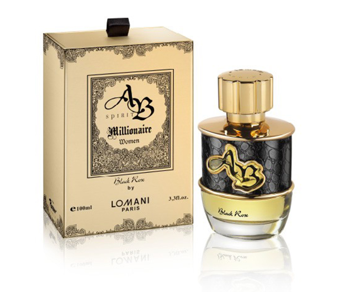 Lomani 100ml AB Spirit Millionaire Black Rose Eau De Parfum Spray for Women - Zoom Image