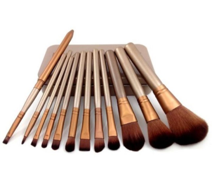 Cosmetic Makeup Beauty Brushes 12 Piece CM015 Beige - Zoom Image 5