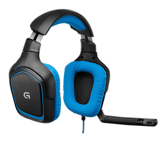 Logitech 981-000537 G430 7.1 Surround Sound Wired Gaming Headset - Blue & Black - Zoom Image 6