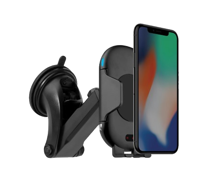 Energea WIMOUNT-SE-STD Auto Sensor Standing Mount & Wireless Quick Charge 3.0 Car Charger - Black - Zoom Image 1