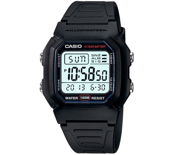 Casio W-800H-1AVDF (CN) Mens Sports Watch Black - Zoom Image