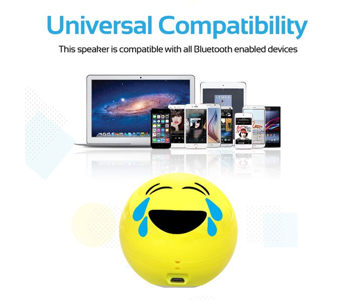 Promate Joyfuljazz Mini Wireless Emoji Speaker with Handsfree - Yellow - Zoom Image 4