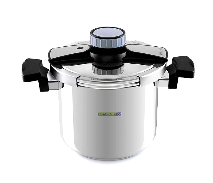 Royalford RF7605 7 Litre Stainless Steel Pressure Cooker - Silver - Zoom Image