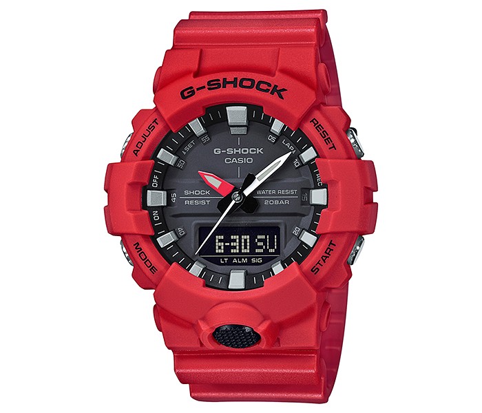 Casio G Shock GA-800-4ADR Mens Analog and Digital Watch Black and Red - Zoom Image