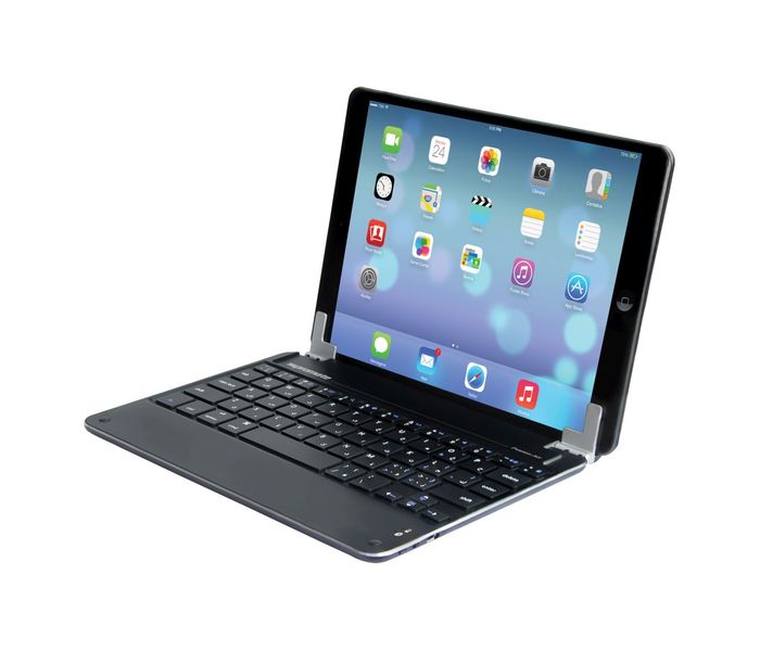 Promate Fusion-Air Ultra-Thin Aluminum Bluetooth Keyboard For Apple IPad Air – Black - Zoom Image 2