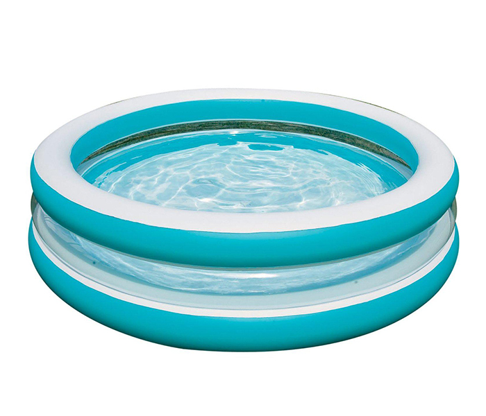 Intex ZX-57489 203 x 51CM Swim Center See-Through Round Pool - Blue & White - Zoom Image