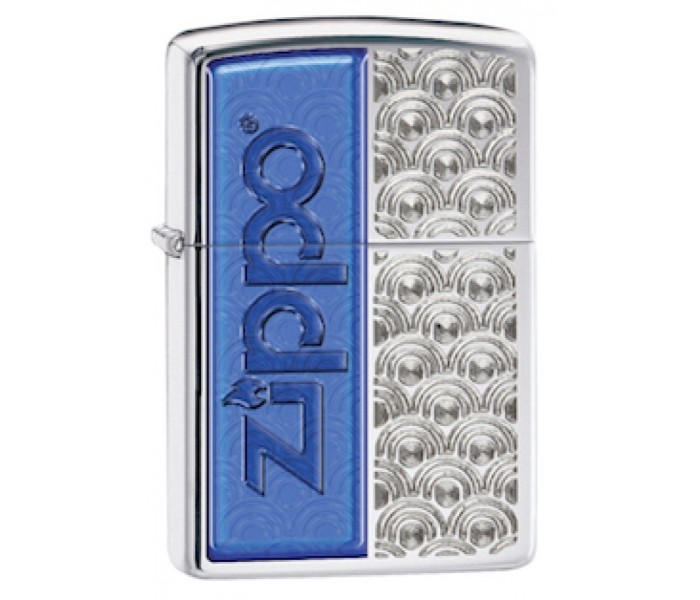 Zippo 28658 Special Design Lighter Silver & Blue - Zoom Image 1