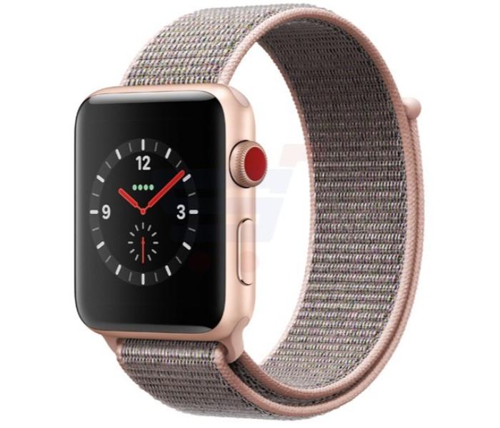 Apple Watch MQK72 Series 3 - 42mm Aluminum Case with GPS+Cellular Sand Sport Loop, Gold & Pink - Zoom Image 1