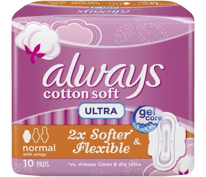 Always Normal Sanitary Pads with Ultra Cotton Soft - 10 Pads - Zoom Image