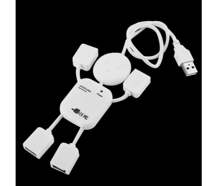 Toy Shape High Speed 4 Port USB HUB, USB 2.0 UH77 White - Zoom Image 2