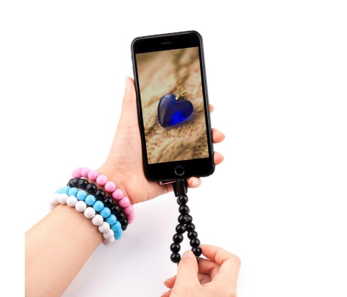 MQ Wearable Bead Bracelet Lightning USB Charging Data Cable for All iOS Devices MQFB4 Multicolor - Zoom Image 2