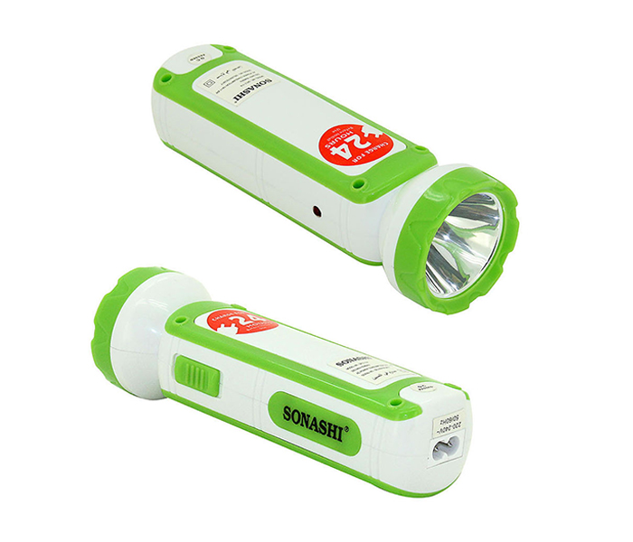 Sonashi SPLT-114 2-In-1 Rechargeable LED Torch with Lamp - Green - Zoom Image 2