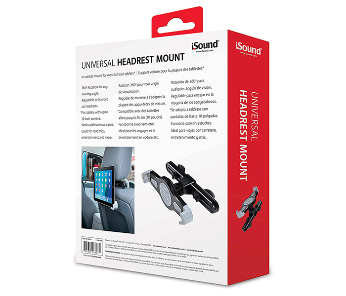 I Sound 6863 Universal Headrest Tablet Mount - Black - Zoom Image 4