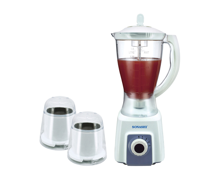 Sonashi SB-155 3-in-1 Stand Blender with Unbreakable Jar & Mill - White - Zoom Image 4