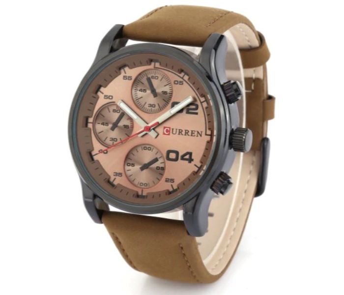 Curren 8207 Casual Analog Quartz Watch For Men Brown - Zoom Image 1