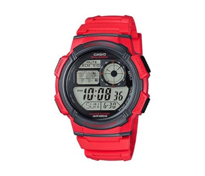 Casio AE-1000W-4AVDF (TH) Mens Sports Digital Watch Red - Zoom Image 4