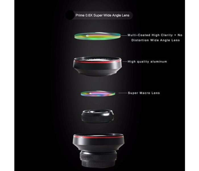 Universal Clip On 0.45X Wide Angle and Macro Photo Shoot Lens for Smartphones UCLWA86 Multicolor - Zoom Image 3