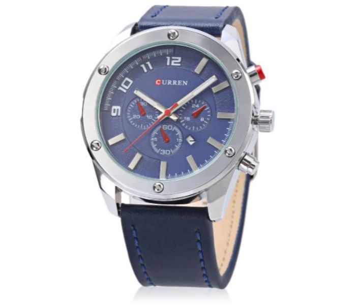 Curren 8204 Analog Quartz Watch For Men Blue - Zoom Image 1