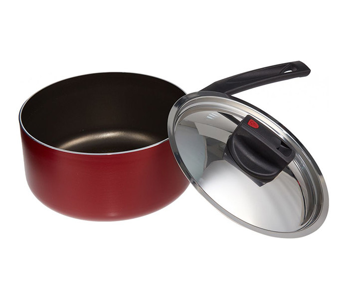 Prestige PR22096 16CM Aluminium Safecook with Nonstick Saucepan - Red - Zoom Image 1