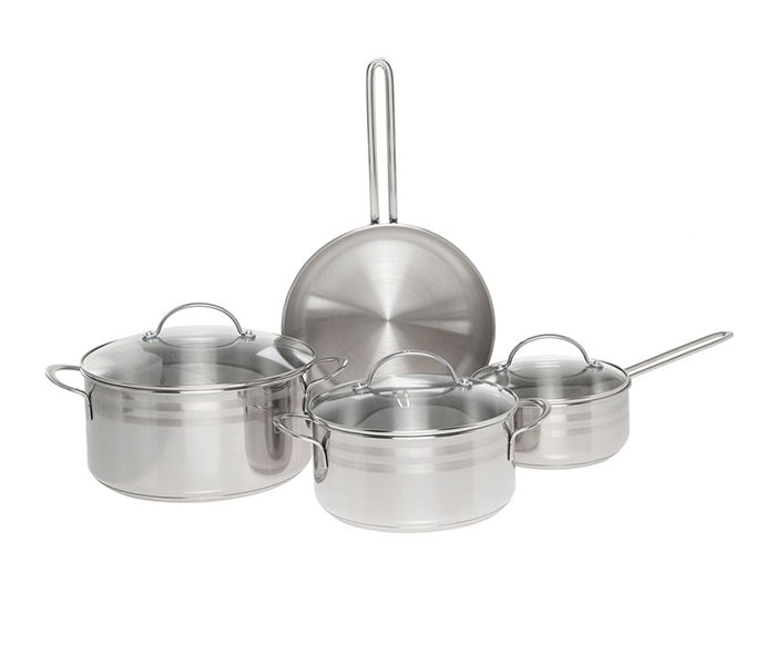 Prestige PR77381 9 Pieces Infinity Stainless Steel Cookware Set, Silver - Zoom Image 1