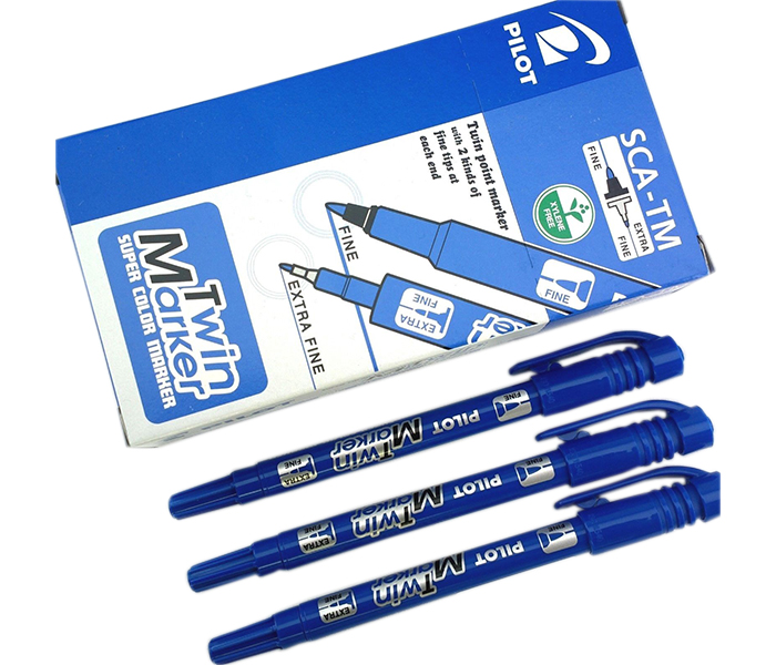 Pilot SCA-TM 2.0 & 0.8mm Twin Marker Pack of 12 Pieces - Zoom Image 1