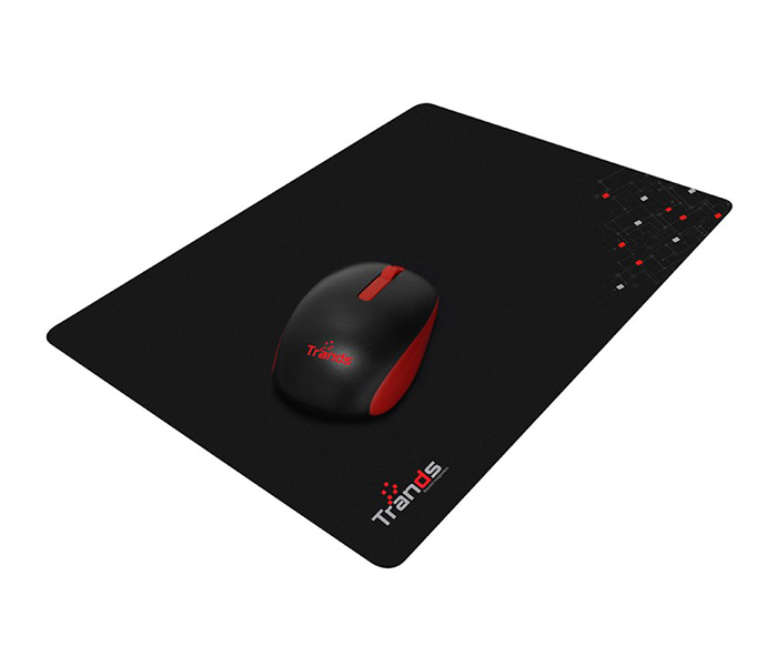 Trands TR-MR127 2-in-1 Retractable Wireless Mouse with Mouse Pad - Black - Zoom Image 3