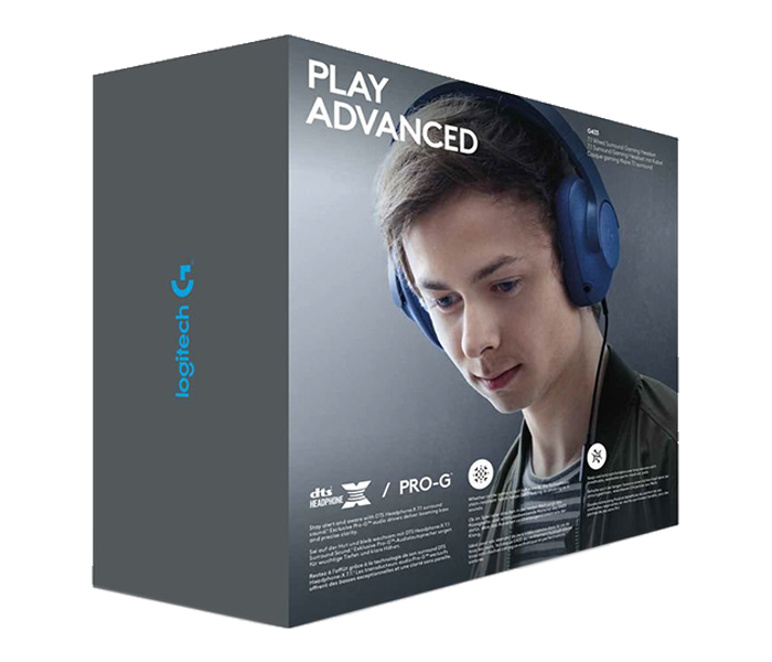 Logitech 981-000687 G433 7.1 Surround Sound Wired Gaming Headset - Blue - Zoom Image 5