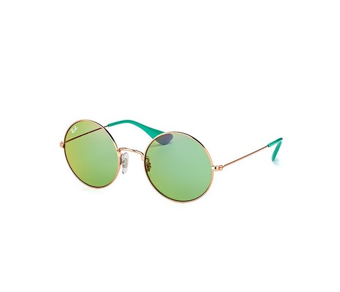 Ray-Ban 0RB3592 9035/C7 Round Shiny Copper Frame & Green Mirrored Sunglasses for Unisex - Zoom Image 1