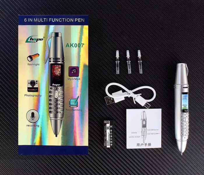 HOPE AK007 Multifunction 6 in 1 Camera MobilePhone Pen – Silver - Zoom Image 7