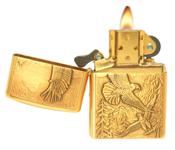 Zippo 20854 204B Where Eagles Dare Lighter Bronze - Zoom Image 1