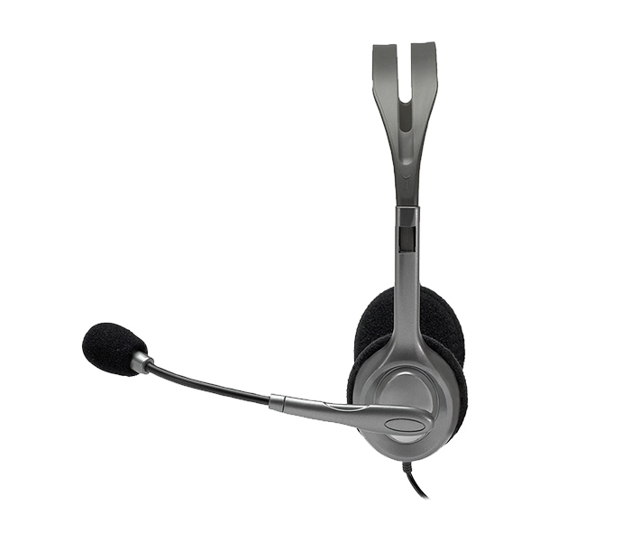 Logitech 981-000271 H110 Stereo Headset - Black & Grey - Zoom Image 1