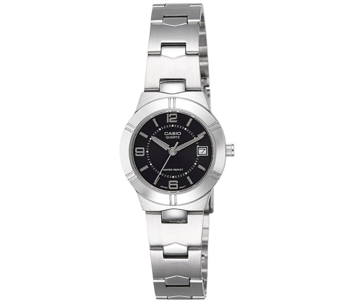 Casio LTP-1241D-1ADF (CN) Womens Analog Watch Black and Silver - Zoom Image 2