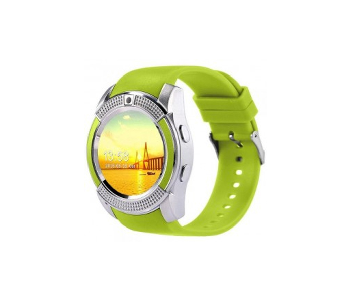 Bingo V8 Bluetooth Smart Watch With Sim And Camera - Green - Zoom Image 2