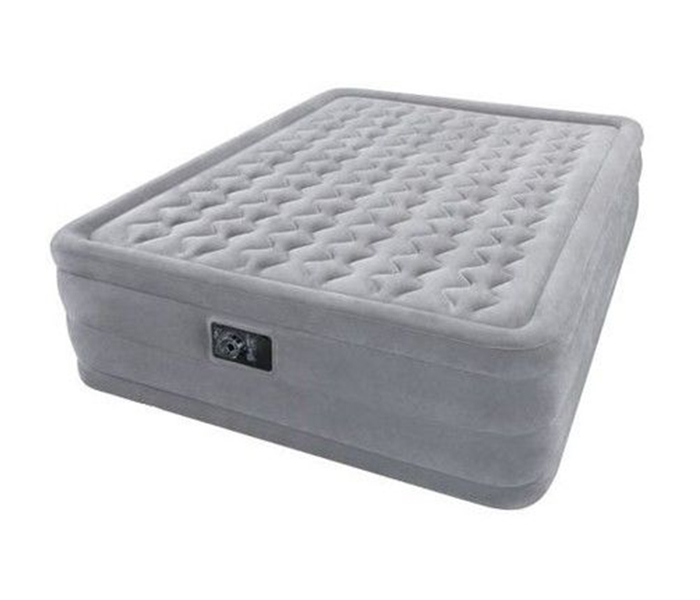 Intex ZX-66958 Inflatable Queen Size Ultra Plush Airbed with Electric Pump - Grey - Zoom Image