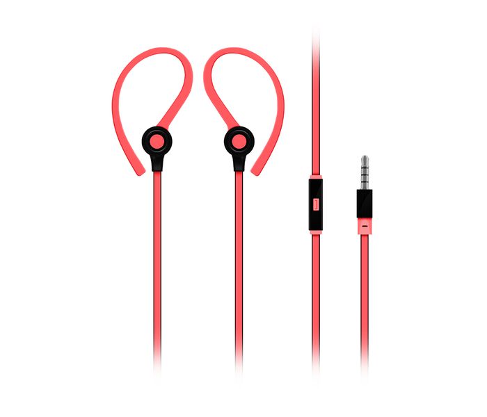 Promate Jazzy In Ear Wired Earhook Headphones with Built-In Microphone, Pink - Zoom Image 6