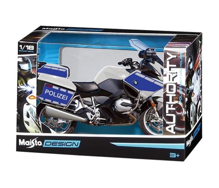 Maisto Tech 32306 1:18 Authority Police Motorcycles White and Blue - Zoom Image