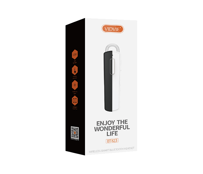 Vidvie BT-823 Wireless Smart Bluetooth Headset - Black - Zoom Image 2