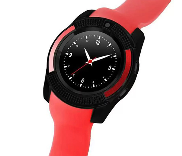 Bingo V8 Bluetooth Smart Watch With Sim And Camera - Red - Zoom Image 1