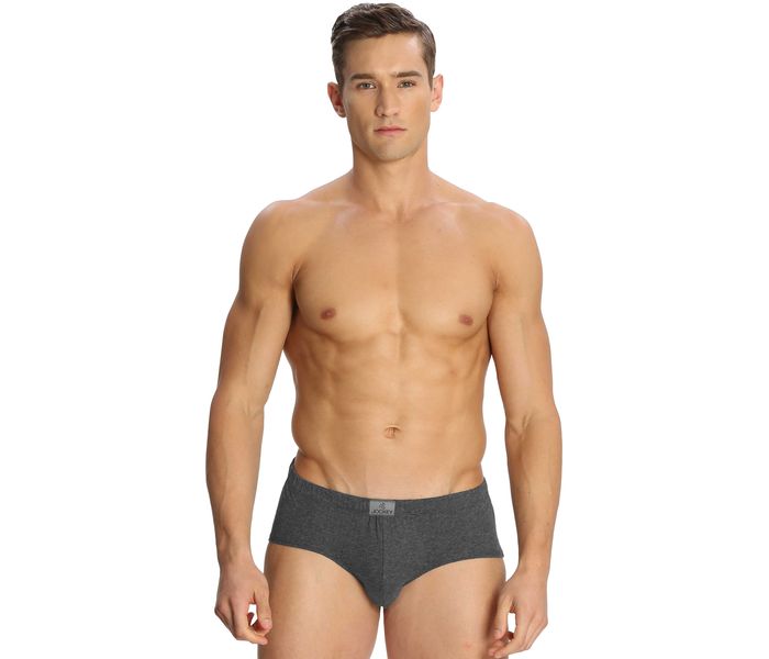 Jockey 8035-0310 Modern Classic Poco Brief Charcoal Melange/S - 3 Pieces Pack - Zoom Image